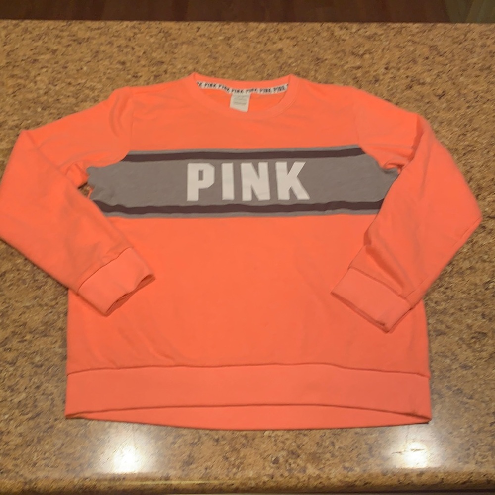 EUC Victoria Secret PINK Sweatshirt Medium Orange